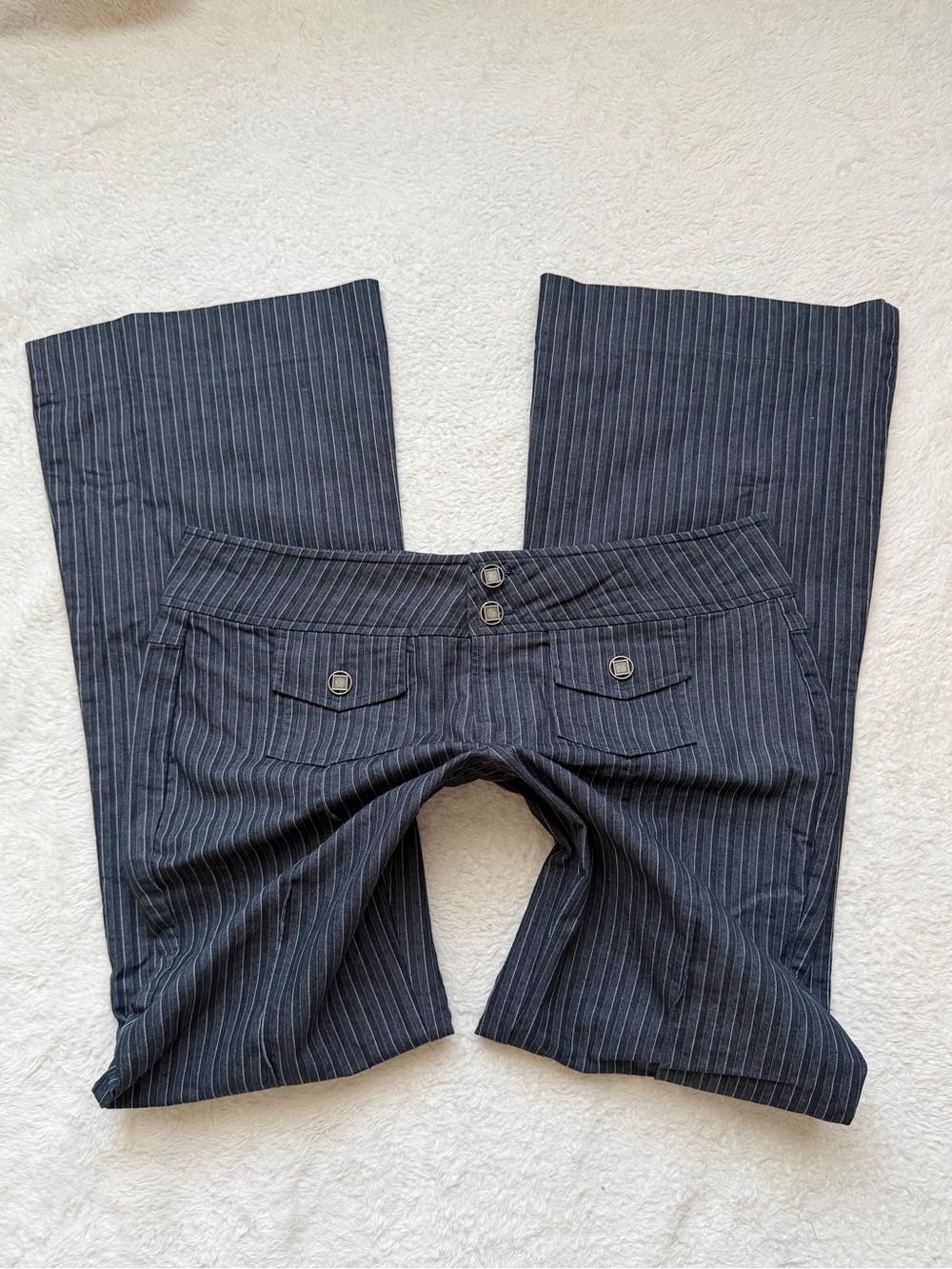 Y2k Rampage dark indigo Pinstripe bootcut Pants